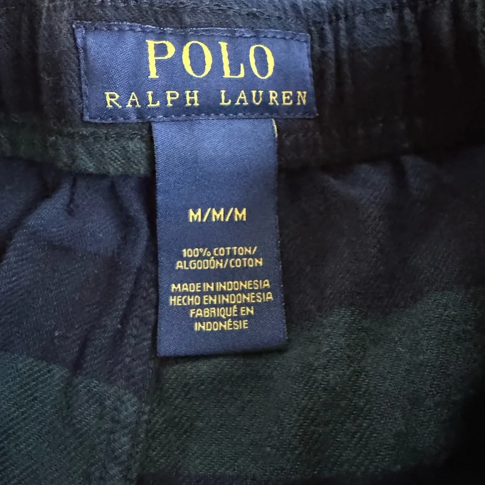Polo Ralph‎ Lauren Plaid Green and Blue Pajamas Pants